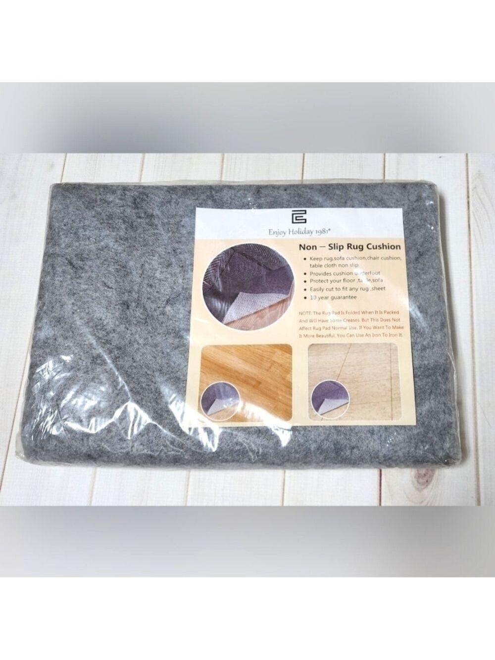 Enjoy Holiday Non Slip Rug Cushion 48"x49" - New In Package